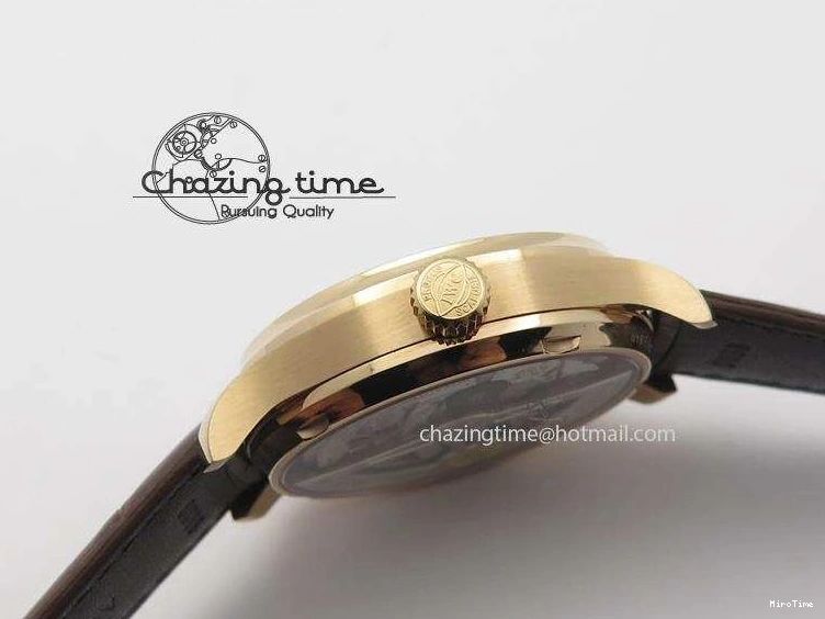 MIROTIME 1219 Unisex Portuguese Real PR RG IW500702 ZF 1:1 Best Edition On Brown Leather Strap A52010 V 7303